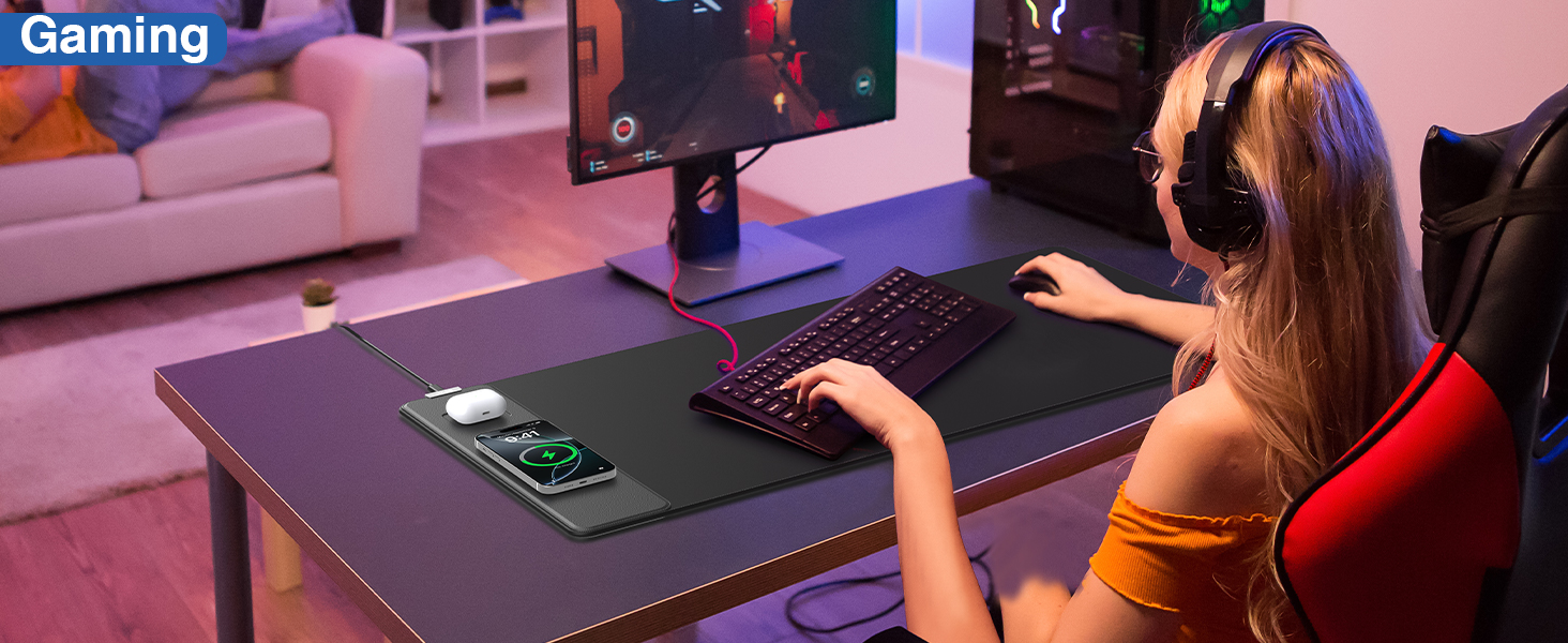 mouse pad with charger