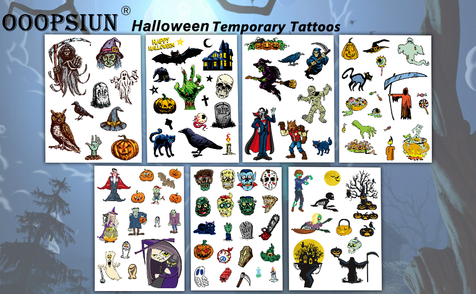 Halloween Temporary Tattoos for Kids
