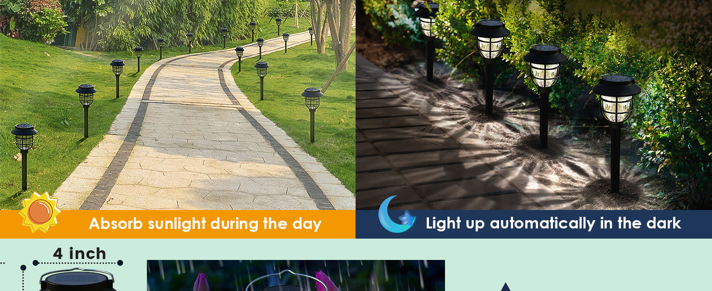solar outdoor lights pathway