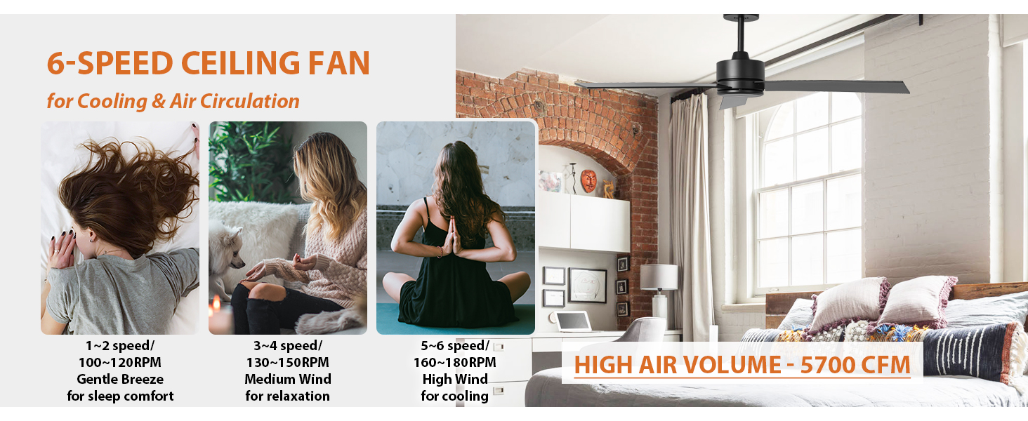 6-SPEED CEILING FAN