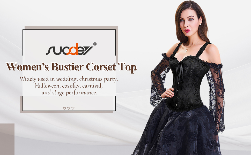 Amazon.com: SUOSDEY Corset Tops for Women Vintage Floral