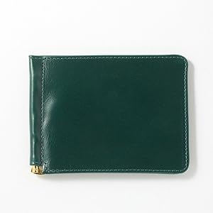 【a.★お値下げ可！】グレンロイヤル マネークリップ グリーン レザー 財布】グレンロイヤル ブライドルレザー マネークリップ小銭入付