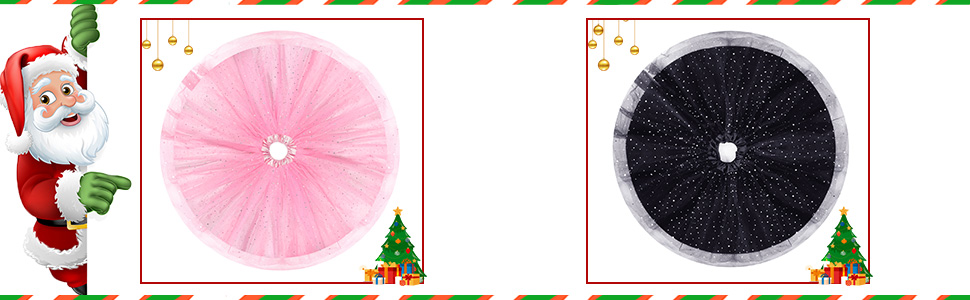 47 inch 4-Layer Fluffy Romantic Pleated Sparkly Skirt