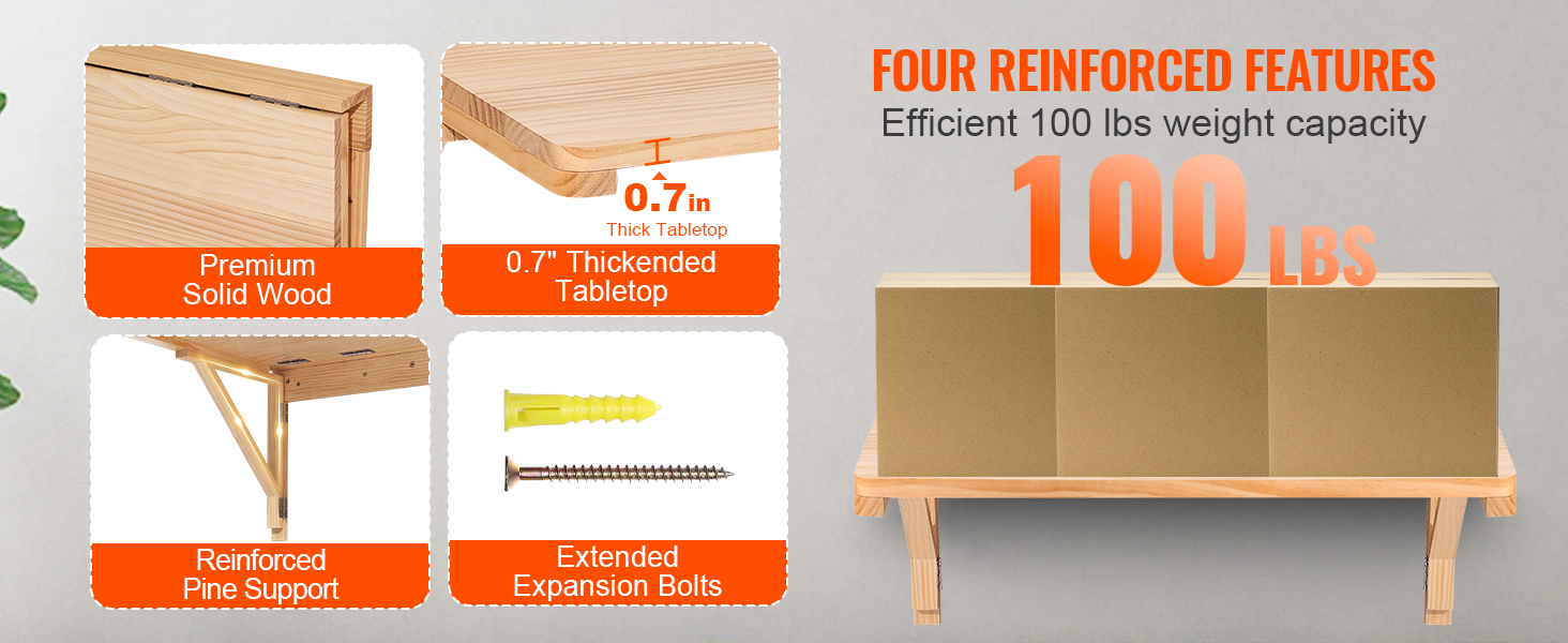 wall mounted folding table