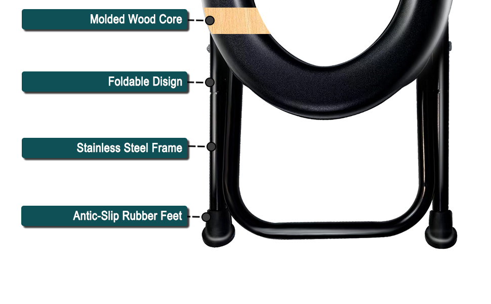 Kawoco Upgraded Portable Toilet for Camping, 500LBS Weight