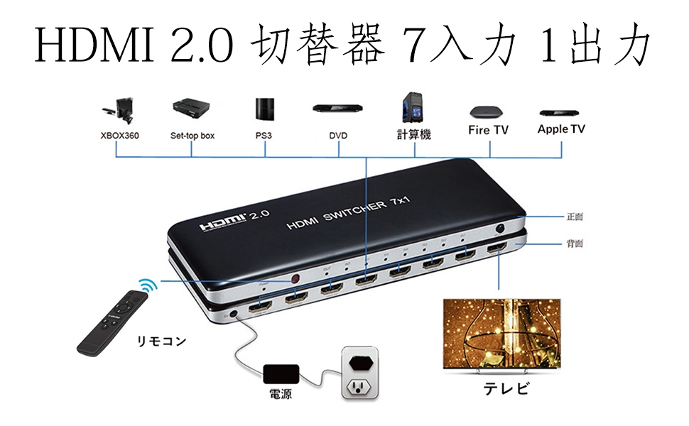 Amazon | HDMI 切替器 7x1 HDMI2.0 セレクター 7入力1出力 スイッチ Amazon | HDMI 切替器 7x1 HDMI2.0 セレクター 7入力1出力 スイッチ