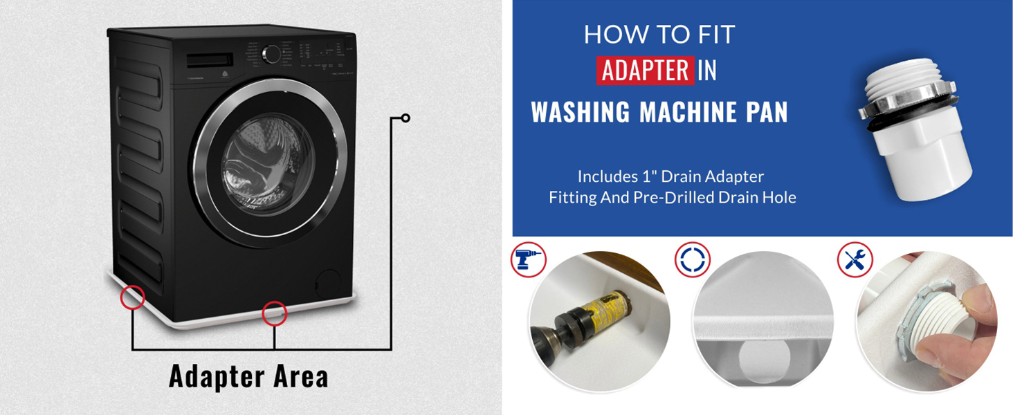 American Built Pro Washing Machine Pan Drilled Washing