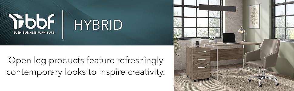 bush business furniture, hybrid, modern hickory, bush