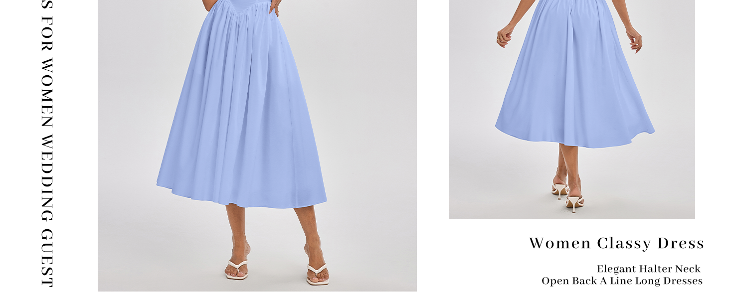 blue summer dress for women