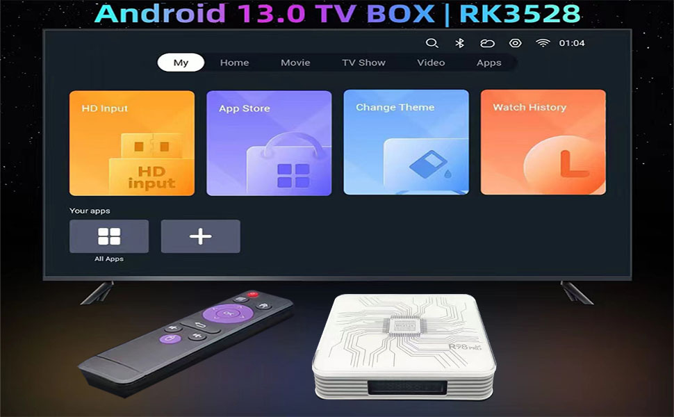 TV Box, Android TV Box, Android 13.0 Support 8K WiFi 6