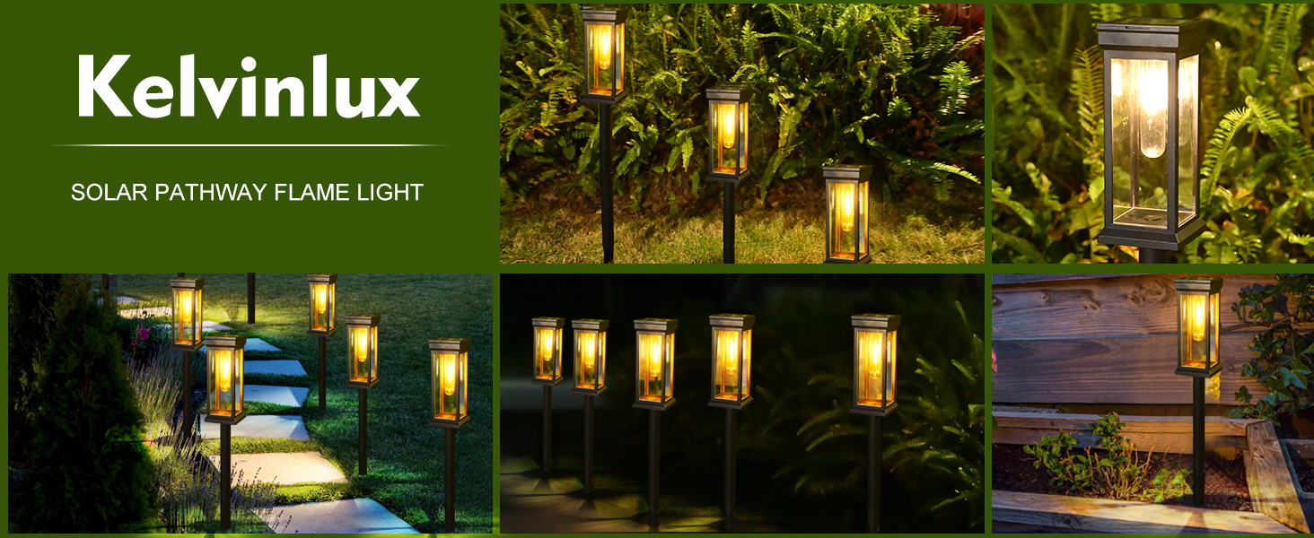Solar Pathway Lights Outdoor 12 Pack Waterproof LED, Landscape Lighting for Driveway, Garden, Yard