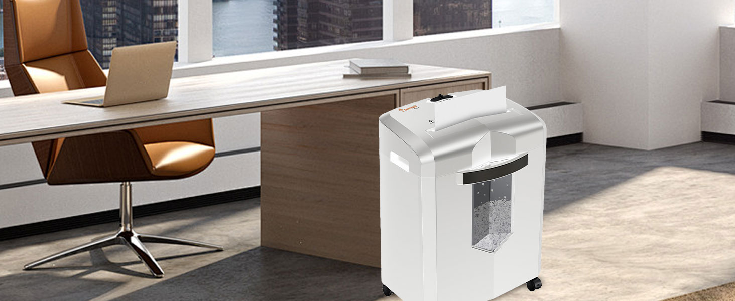 Bonsaii 200-Sheet Auto Feed Paper Shredder, 60 Minutes Nonstop Heavy Duty Shredders, 8.1 Gallon Large Bin Office Document Shredder, Micro-Cut/High Security P-4 Commercial Grade Shredder (C283-A