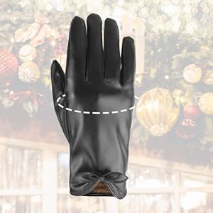 women winter leather gloves for christmas thanksgiving gift