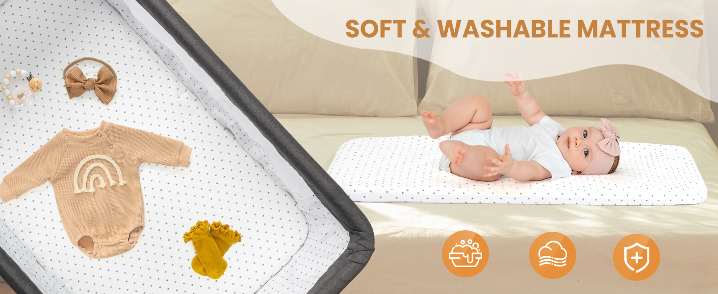 bassinet with soft mattress