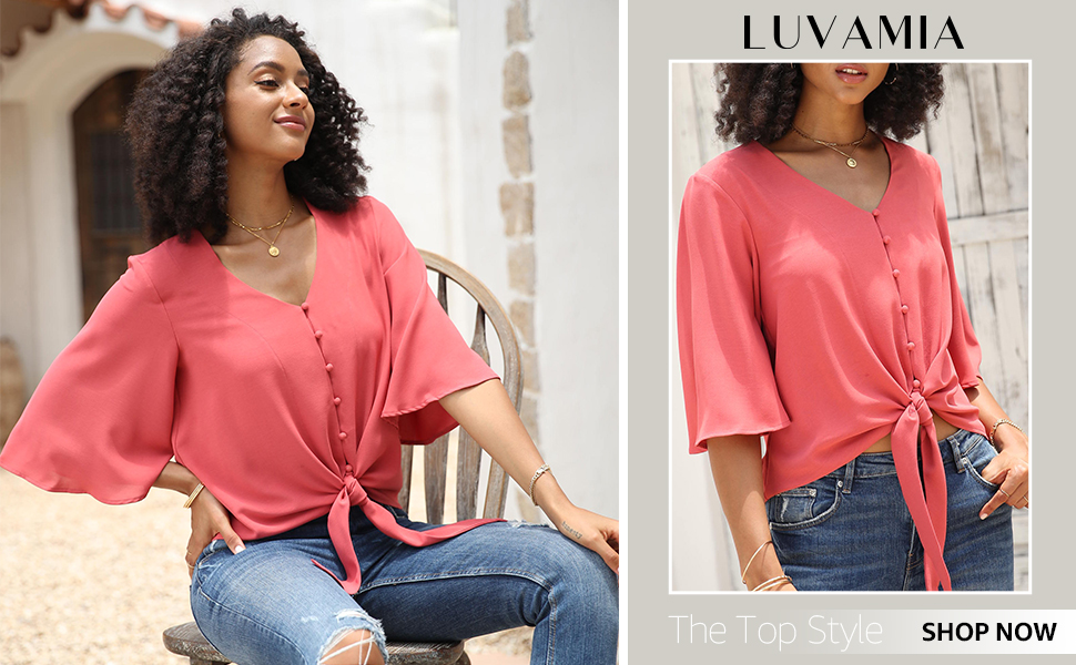 summer tops for women sexy cute tops bell sleeve tops work shirts blouses