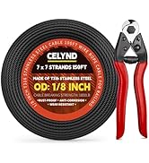 Black Stainless Steel Cable Wire - 100FT 1/8