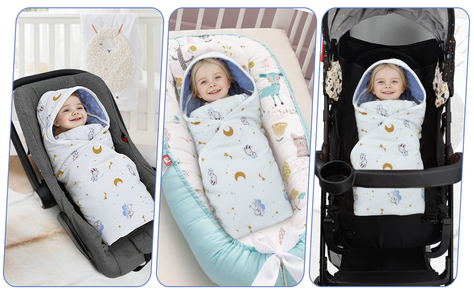 LAT LEE AND TOWN Car Seat Blankets for Babies 3point