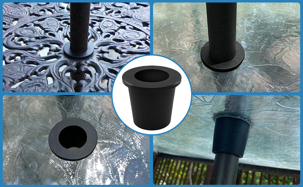 GHAMYEE 3 Pieces Patio Table Umbrella Hole Ring Patio