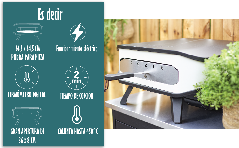 Horno para pizza eléctrico Cozze