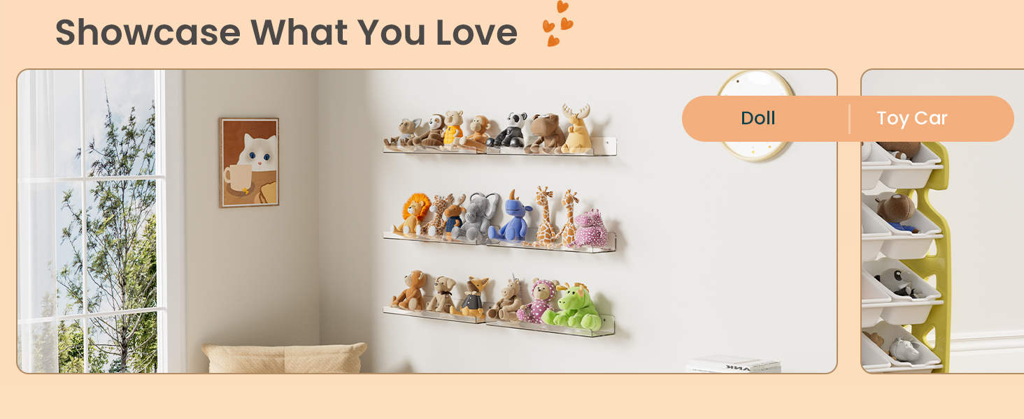 acrylic shelves