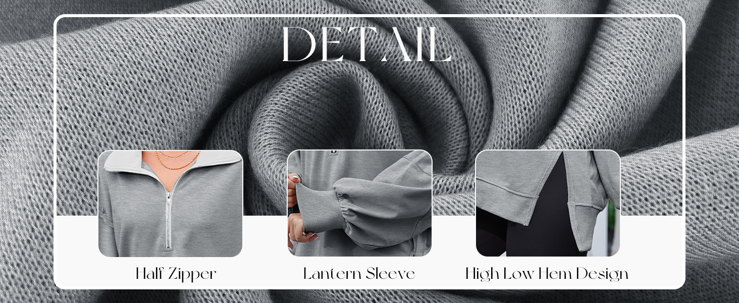 half zip pullover women