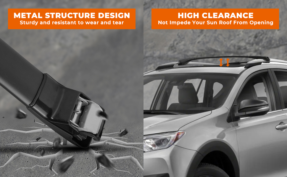 Duty Roof Rack Cross Bars for Toyota RAV4 20132018,with AntiTheft Lock Mechanism