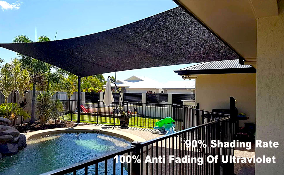 Shade Cloth 90 10 Ft x 13 Ft Sun Shade Net with Grommets