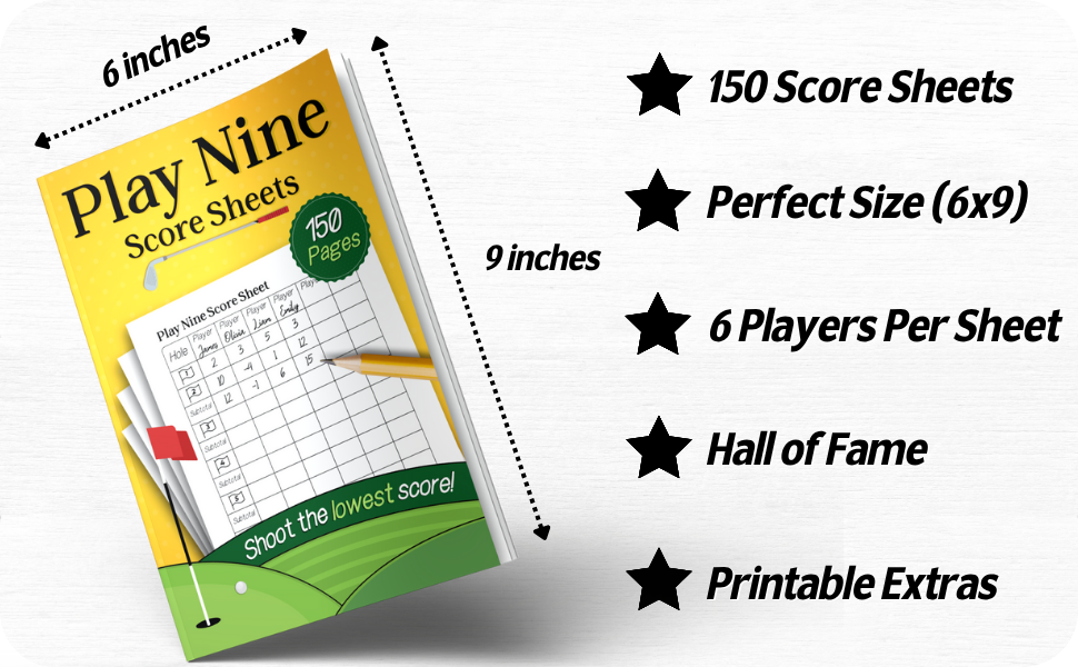 Play Nine Score Sheets: 150 Pages For Scorekeeping (6x9): Publishing Play Nine Score Sheets: 150 Pages For Scorekeeping (6x9): Publishing