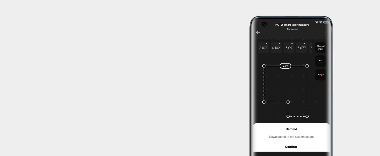 Smartphone que muestra una interfaz de aplicación de temática oscura con gráficos y datos numéricos, probablemente con fines de seguimiento financiero o de salud