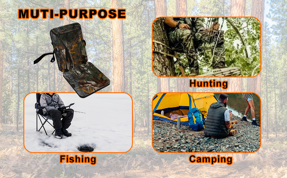 MYDAYS Tree Stand Seat Cushion, Camo Foam Mat, Treestand