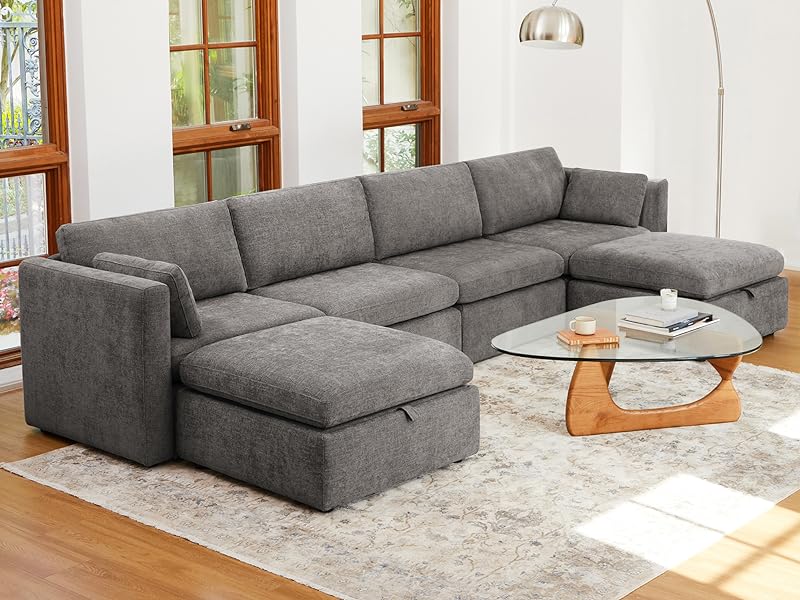 Amazon.com: CHITA Oversized Modular Sectional Fabric Sofa