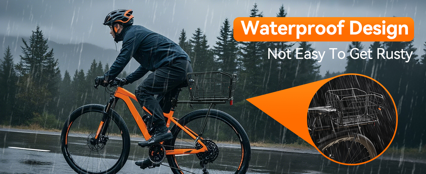 Rear Bike Rack with Basket