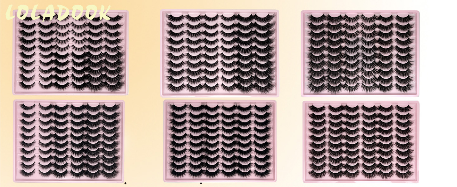 Fuax mink 6D volume eyelashes mink fluffy eye lashes pack