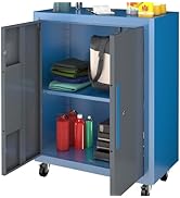 LARBANKE Extra-Large Capacity Double-Door Tool Chest with Swivel Casters and Foot Pads,Tool Cabin...