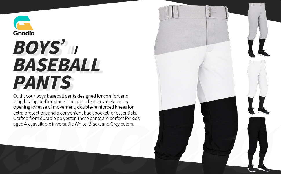 Gnodio 4T9Years Toddler Baseball Pants Boys Kids Knicker