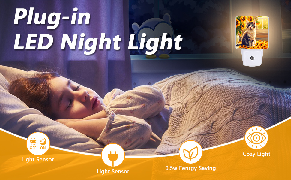 GANTINIR Bear Pine Tree Black Night Light, Pluginto Foggy Forest