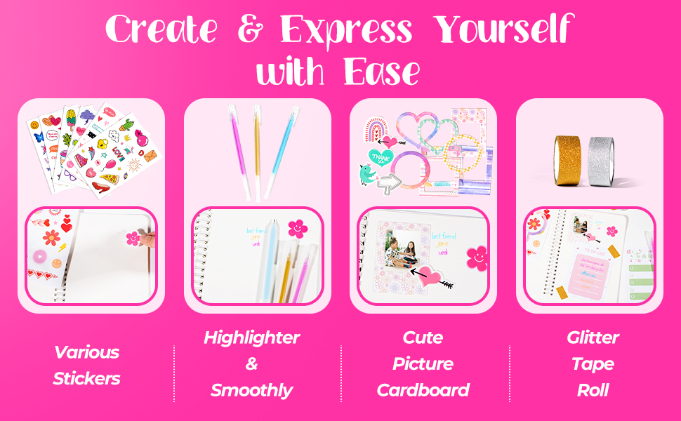 DIY Journal Kit for Girls, Journaling Kit for Tween Teen Girls