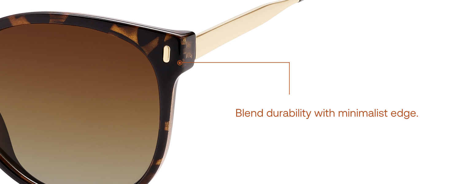 SOJOS Round Polarized Sunglasses for Women Men Oversized Trendy UV Protection Shades