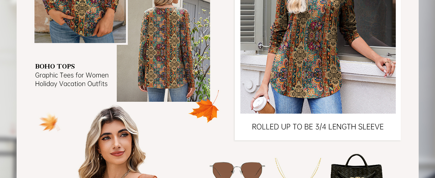 blouse v neck long sleeve
