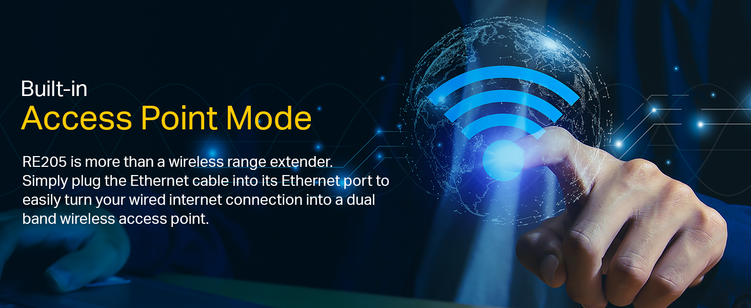 RE205 AC750 Wi-Fi Range Extender