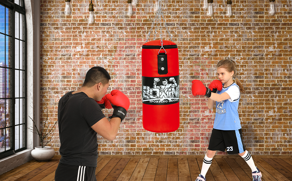 Perfect hanging heavy punching bag for MMA kickboxing, Muay Thai, karate