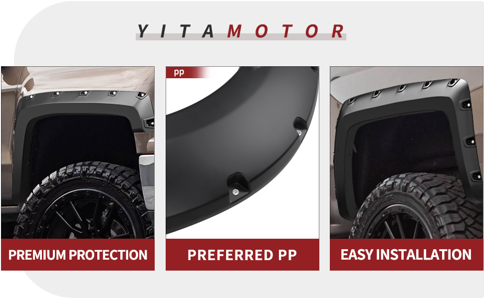 YITAMOTOR Fender Flares, compatible with 20142018 Chevy