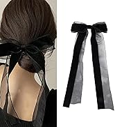2PCS Hair Bows Clips for Women-Long Velvet Bow Hair Ribbons Barrette Snap Bow Hair Clip-Hair Acce...