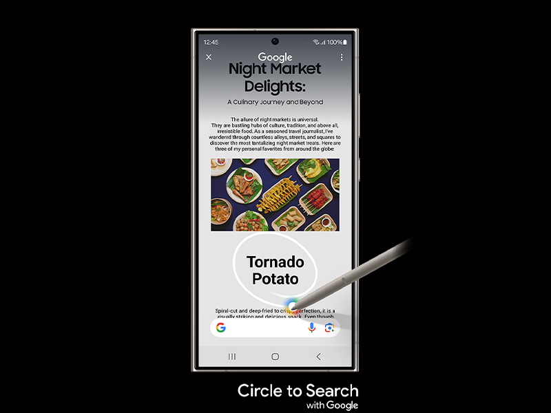 Samsung KI Circle to Search mit Google zum einfachen einkreisen und finden mit dem samsung phone