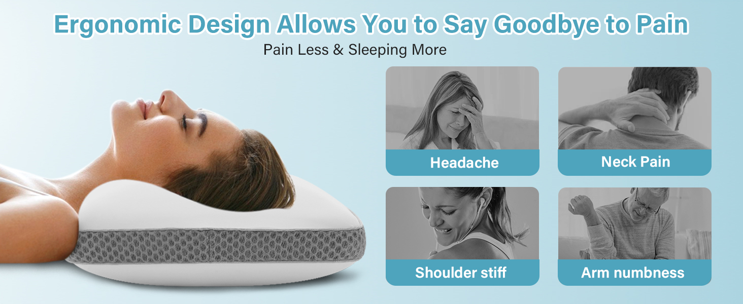 Memory Foam Bed Pillow for Pressure Relief