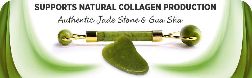 jade roller for face gua sha set massage tool