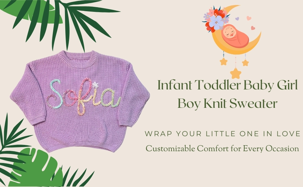 Personalized Baby Name Sweater