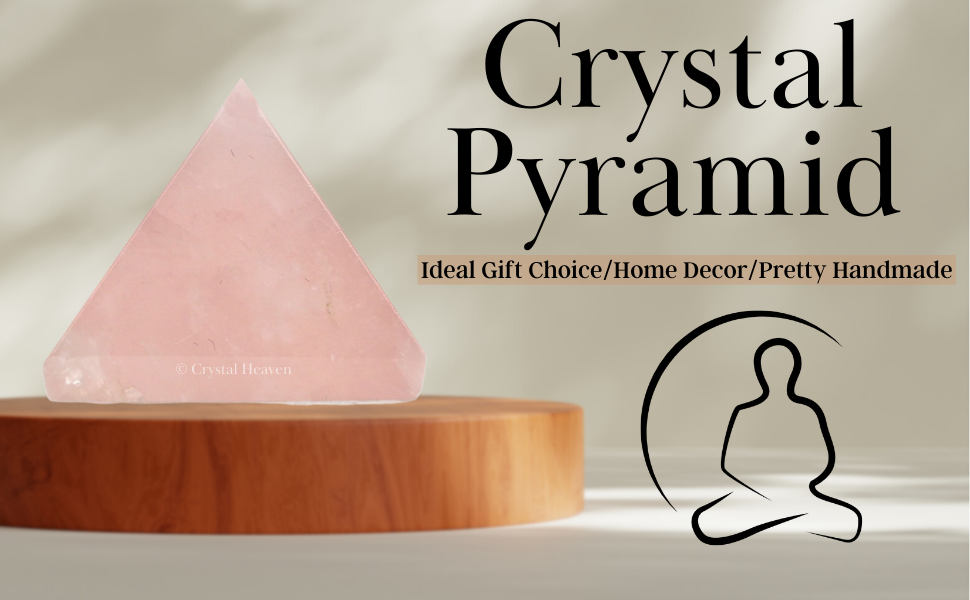 Rose Quartz Crystal Pyramid