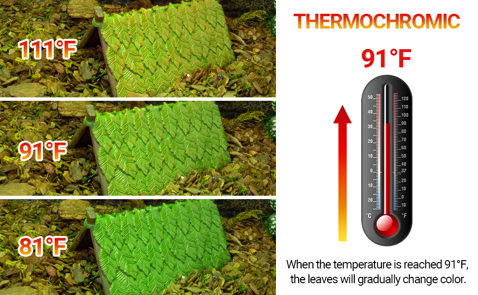 REPTI ZOO Reptile Hide, Thermochromic Reptile Hides and
