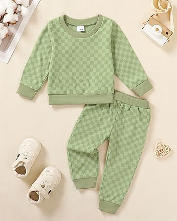 green toddler baby girl sweatsuit
